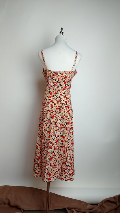 Vestido floral rojo / ANV72