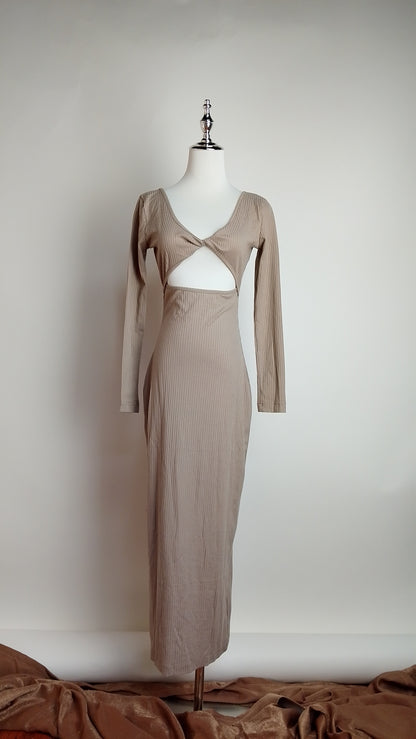 Vestido midi beige / ANV77