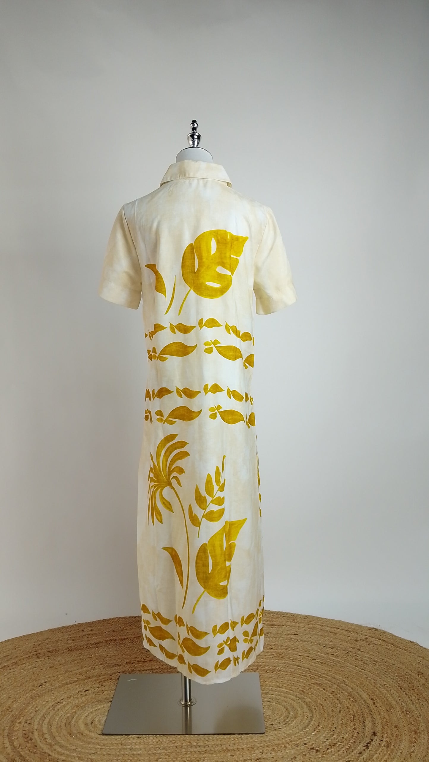 Vestido largo estampado amarillo / ANV81