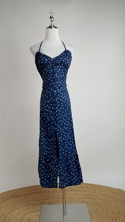 Vestido largo azul brillante / ANV87
