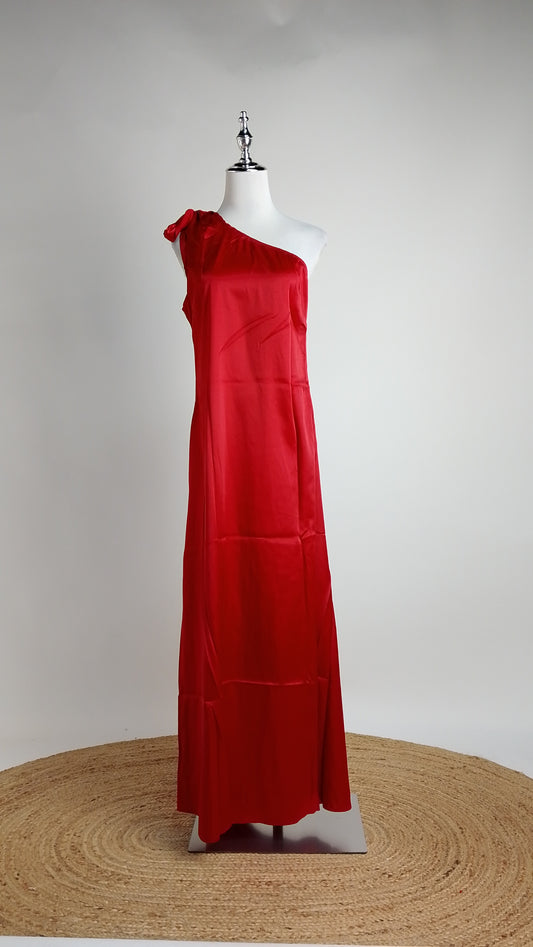 Vestido largo rojo elegante / ANV96