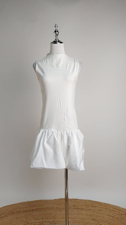Vestido corto blanco fluido / ANV98