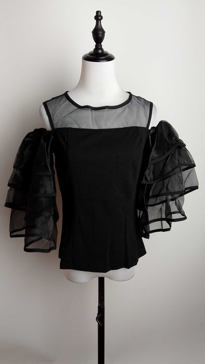 Blusa manga globo satinada / AO128