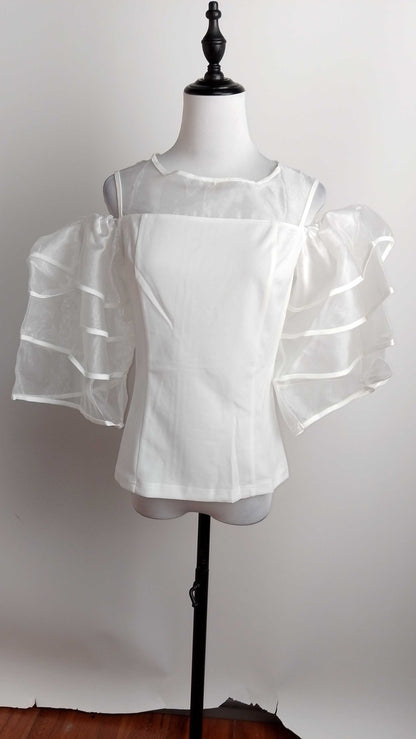 Blusa manga globo satinada / AO128