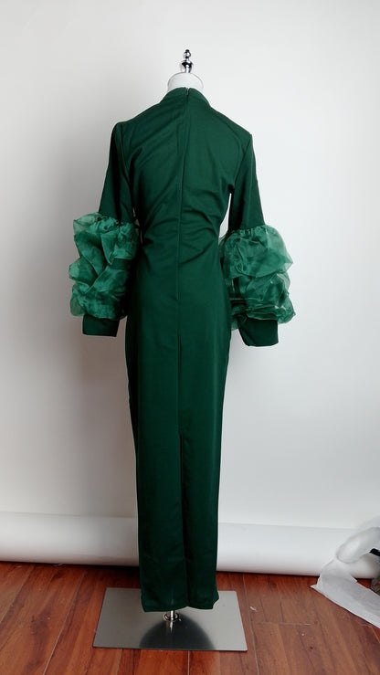 Vestido verde largo / AO160