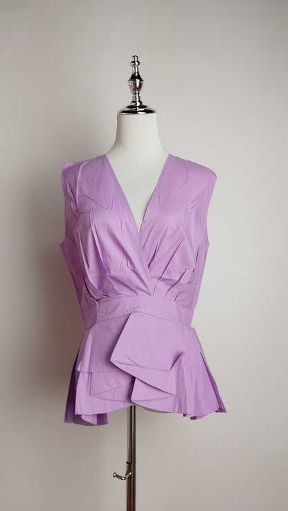 Blusa lila plisada / AO161