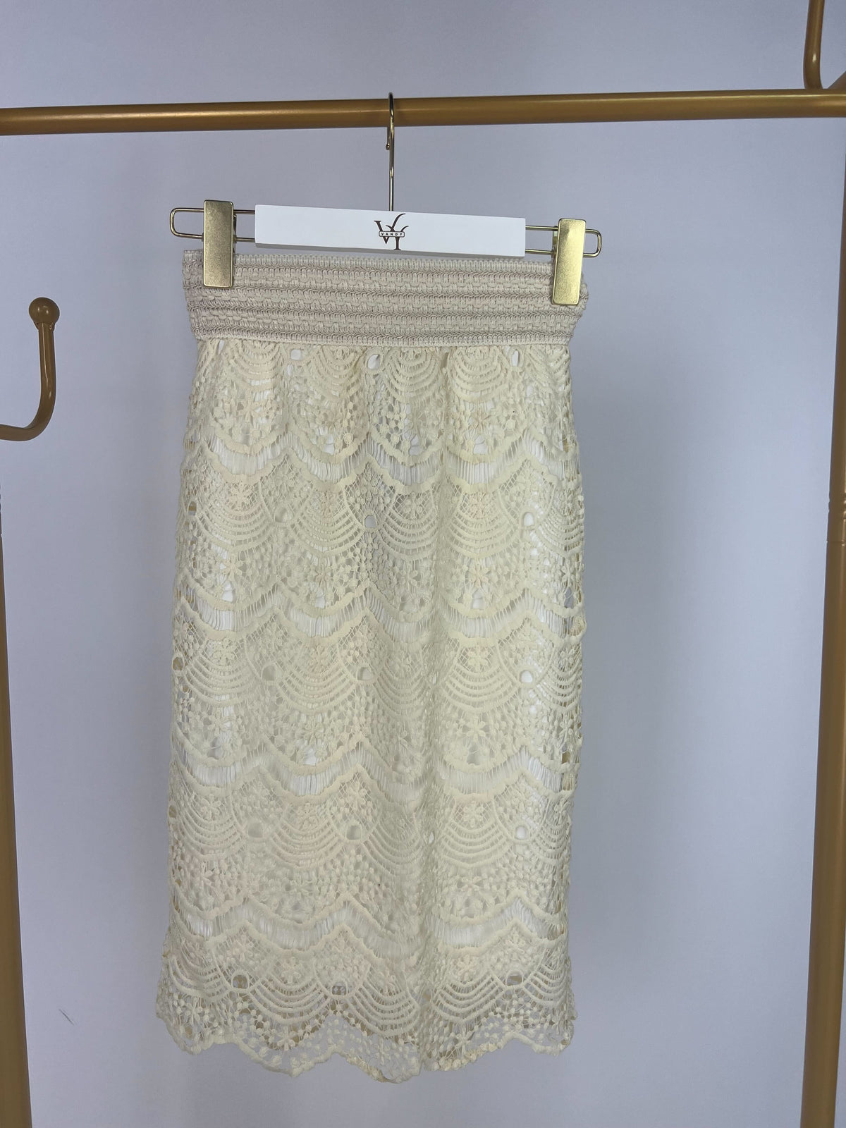 Blusa amarilla off-shoulder + Falda elegante AOMEI /OUTEV78