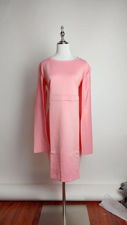 Vestido rosa pastel ajustado AOMEI / AO79