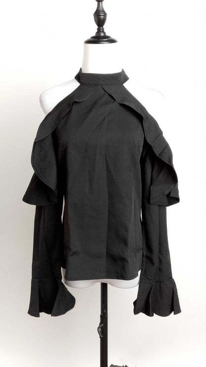 Blusa negra manga larga / AO88