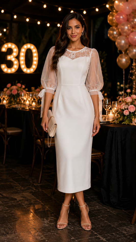 Vestido Blanco Elegante / CUM46