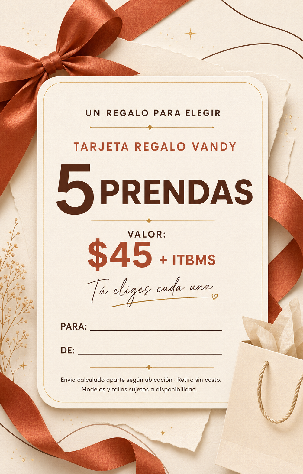 Gift Card Vandy Bolsa