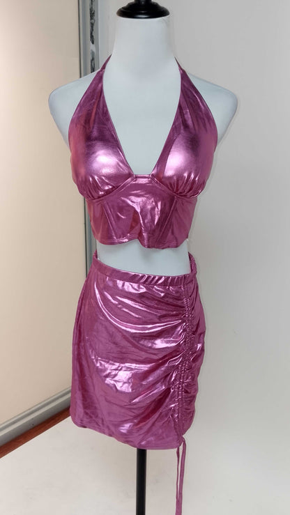 Set fucsia metalizado / V481