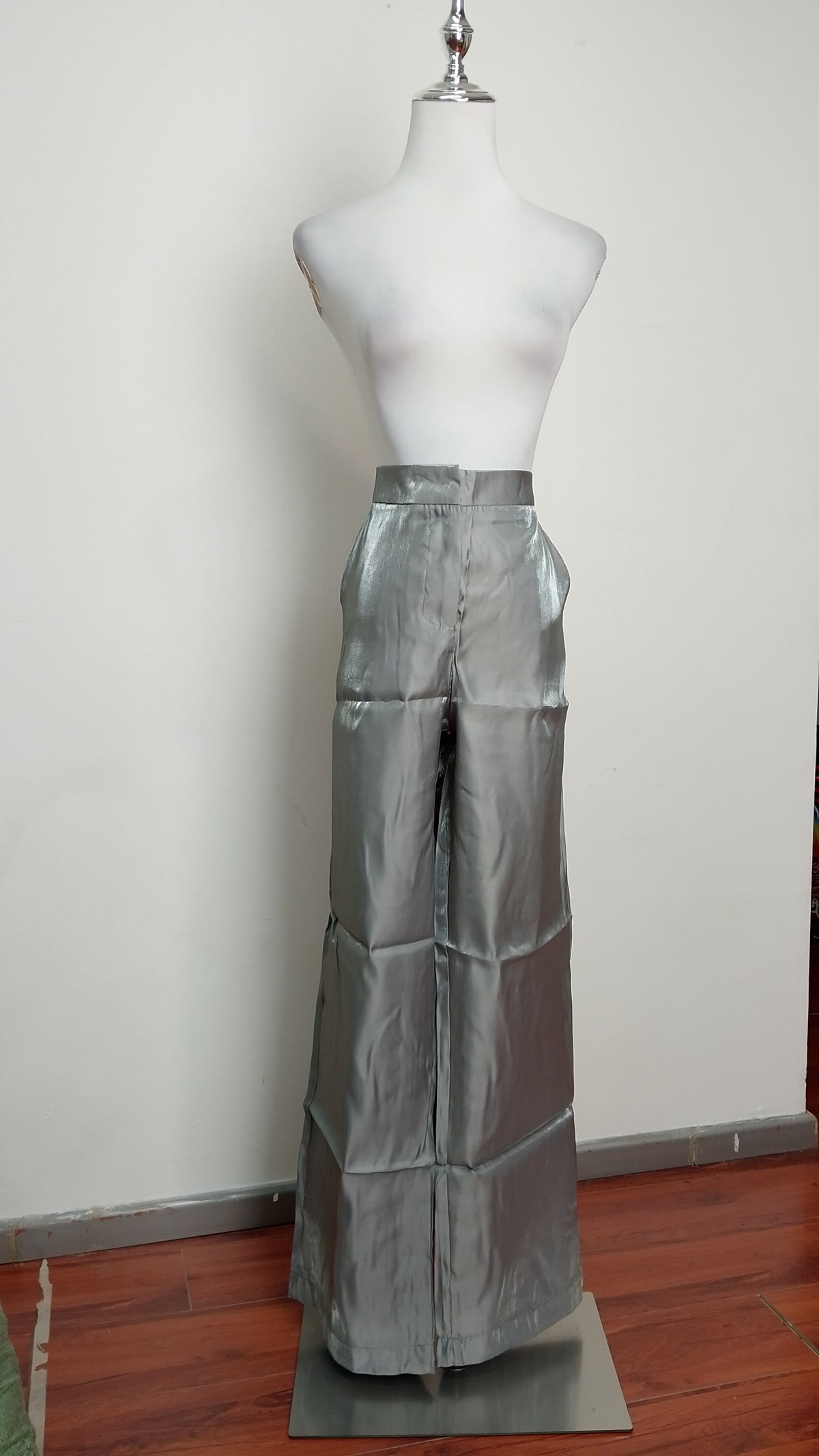 Pantalón palazzo plateado / ANE1001-78