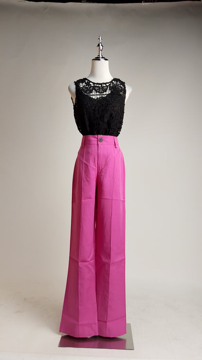 Pantalón wide-leg fucsia / ANE1001-72