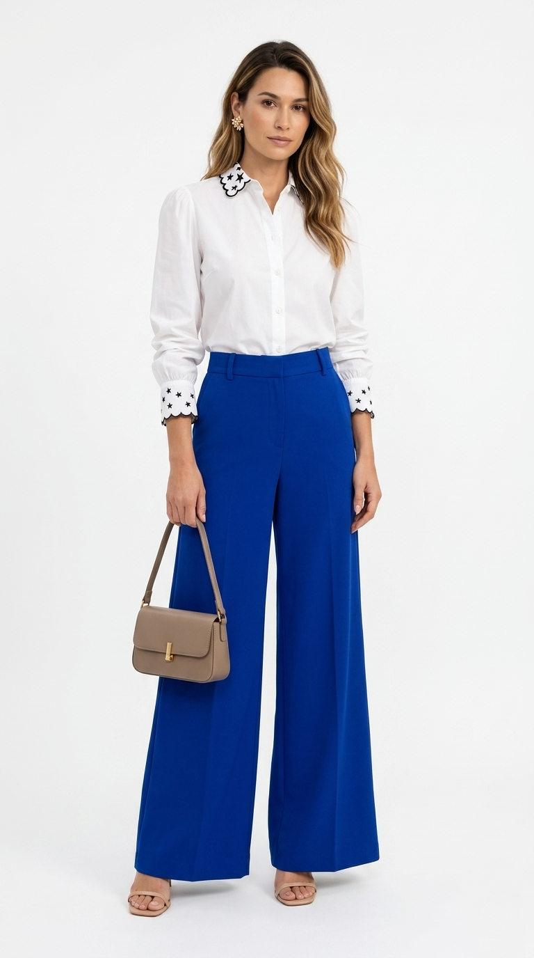 Pantalón Palazzo Azul Rey / ANE1001-45