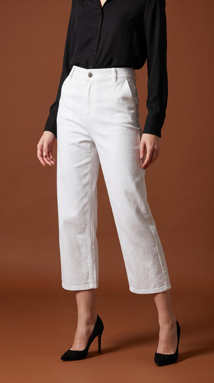 Pantalón Blanco Recto Clásico / ANE1001-48