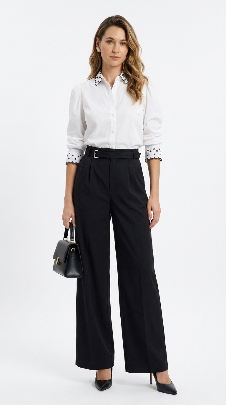 Pantalón Palazzo Negro Premium / ANE1001-47