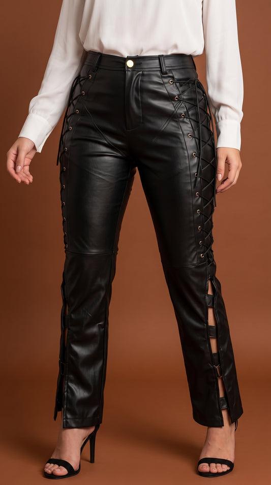 Pantalón De Cuerina Marca D&M / V51