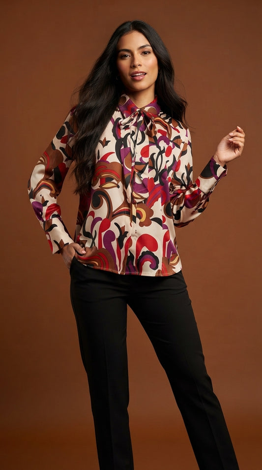 Blusa Estampada con Lazada / ANB26084