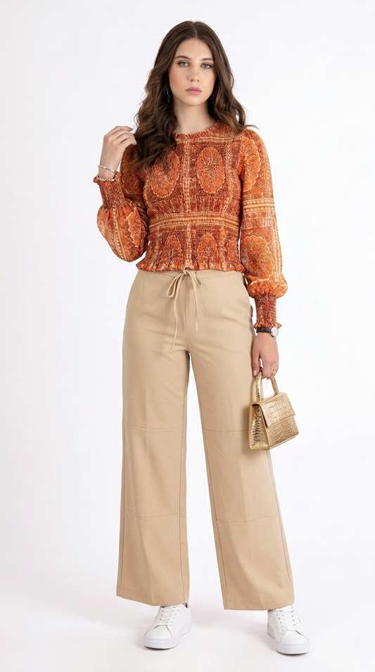 Set Terracota Elegante con Beige / CAS41