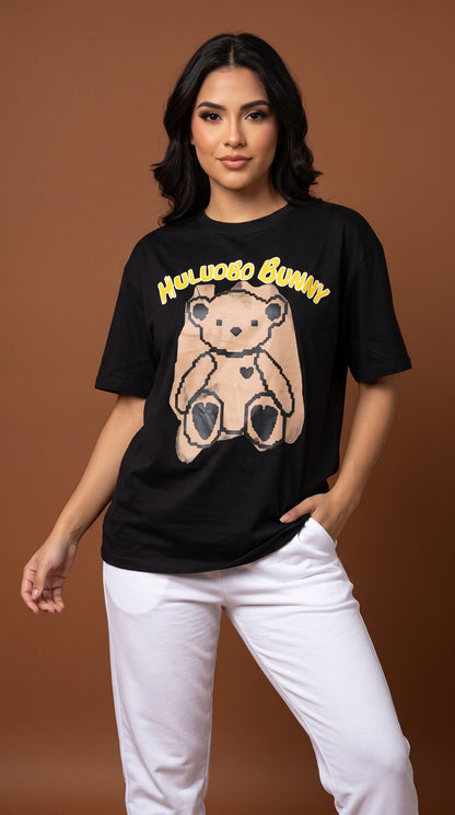 Camiseta negra estampada / L17A
