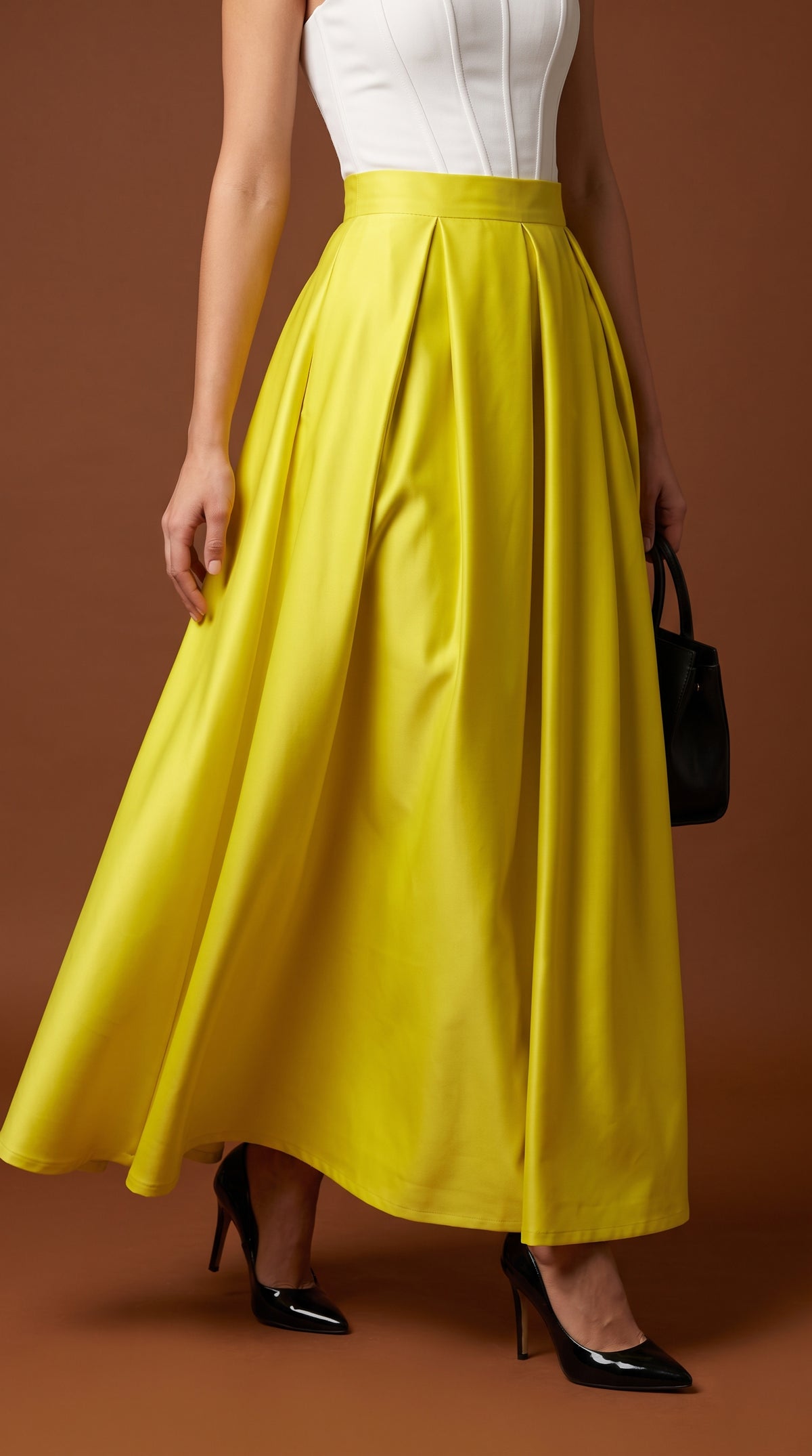 Falda maxi satinada AOMEI / AO64