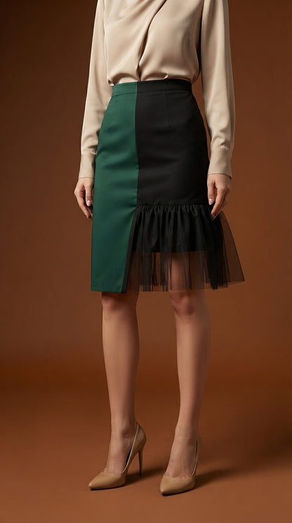 Falda Verde y Negro / AO26
