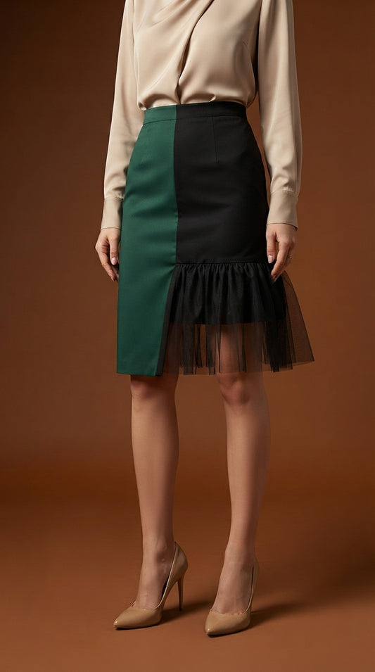 Falda Verde y Negro / AO26