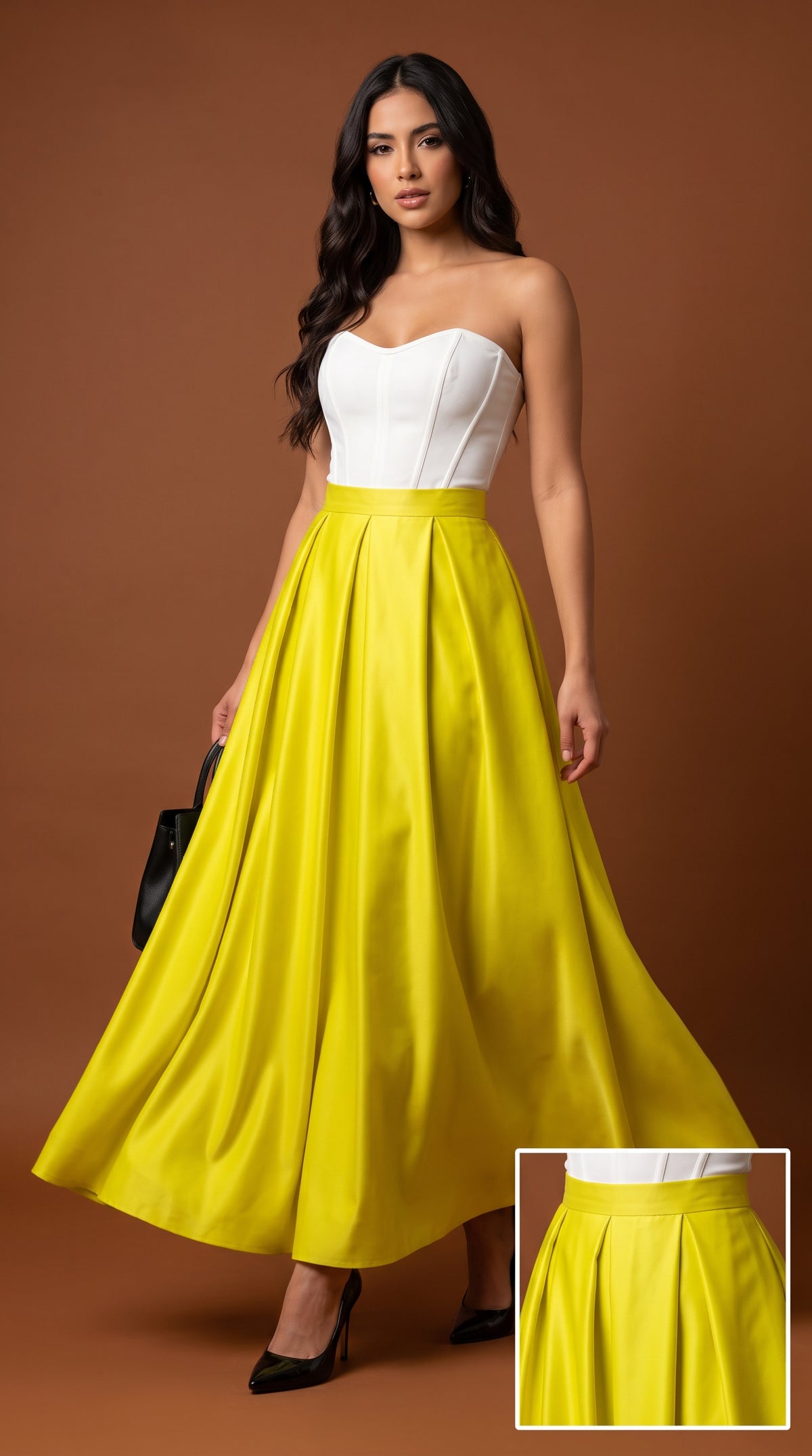Falda maxi satinada AOMEI / AO64