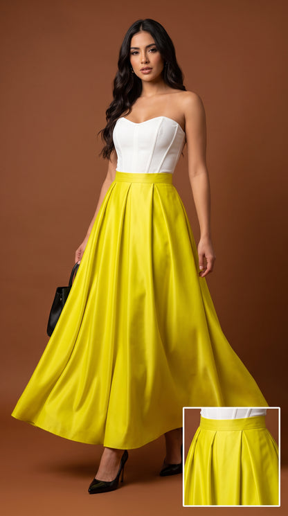 Falda maxi satinada AOMEI / AO64
