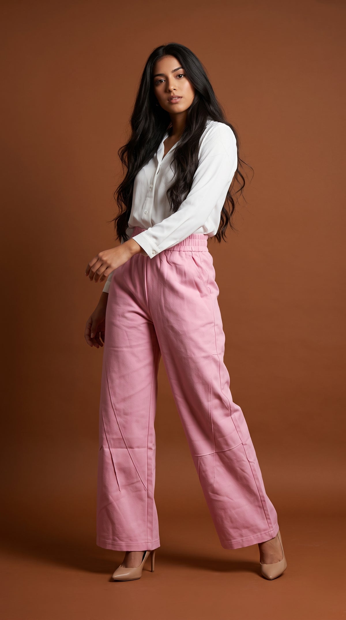 Pantalón casual rosado / ANE1001-35