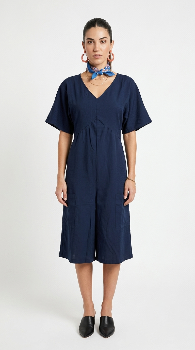 Enterizo Azul Marino Casual / L83A