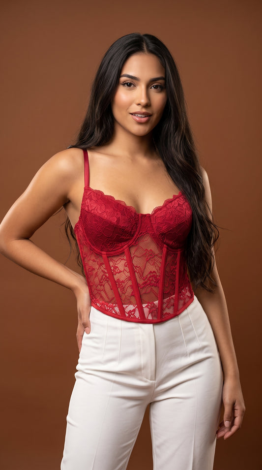 Corset Rojo Corto / CB16