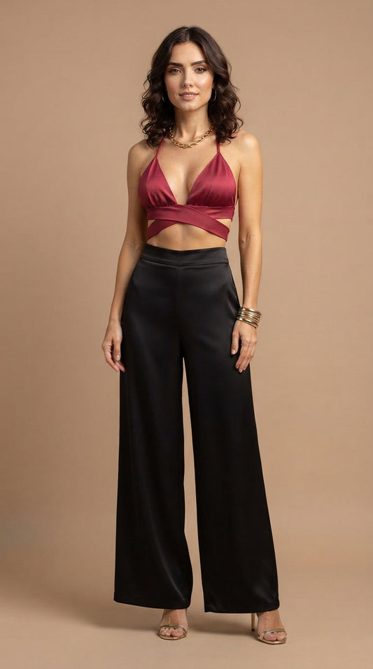 Top fucsia triangular / V304