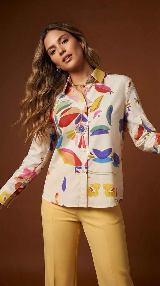 Camisa Estampada Multicolor / ANB26081