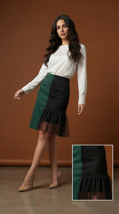 Falda Verde y Negro / AO26