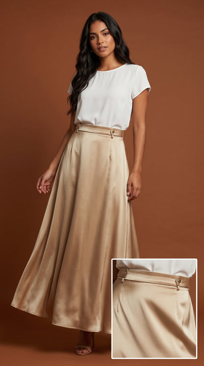 Falda Elegante Beige / SH90