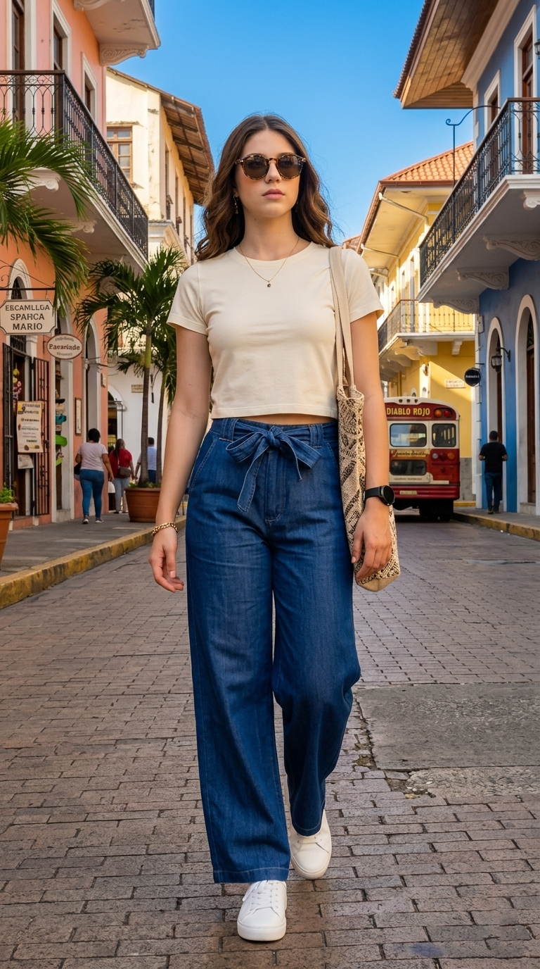 Conjunto Básico Blanco y Denim / CAS08