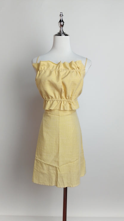 Conjunto amarillo top y mini falda / ANS13