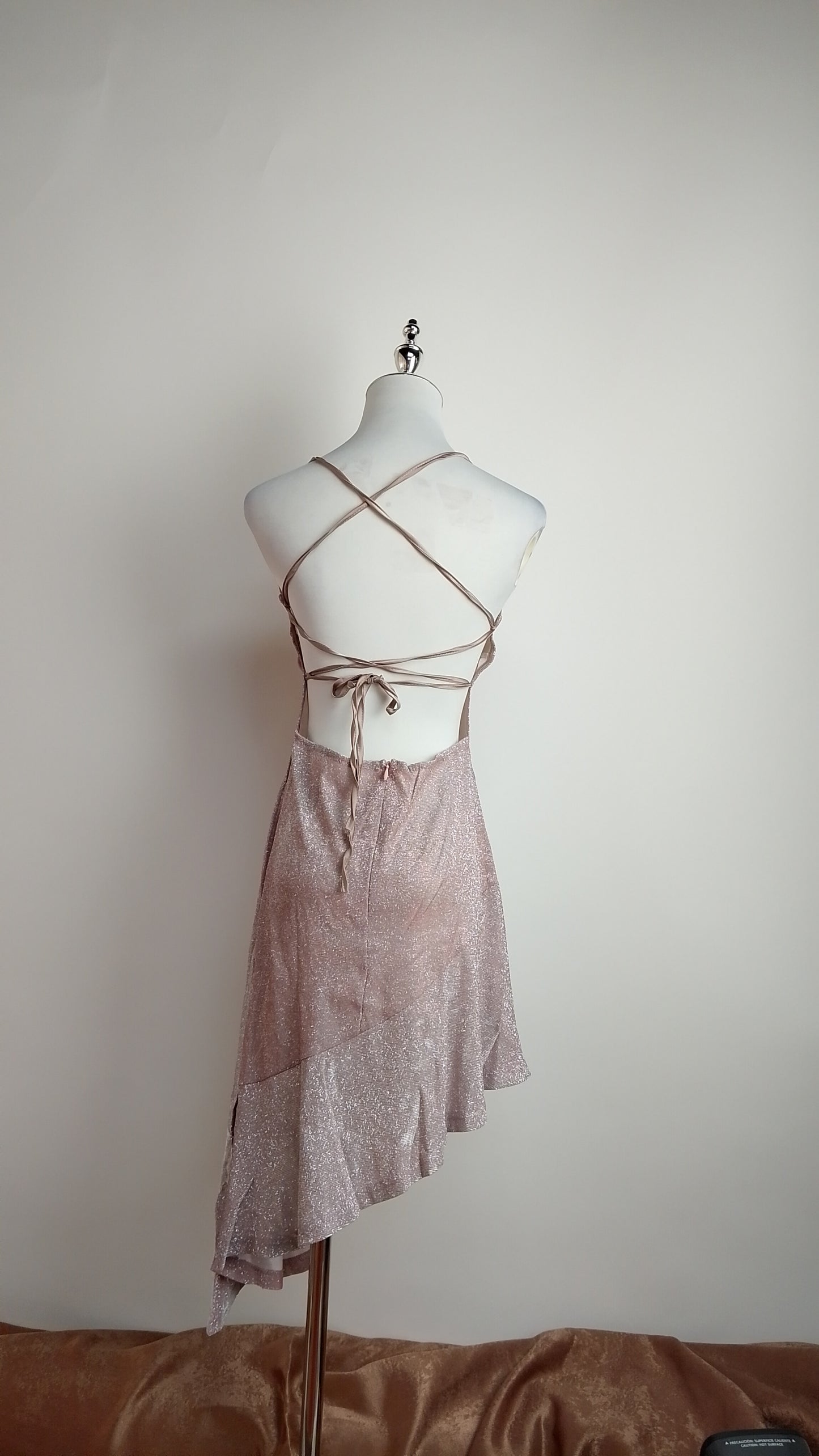 Vestido Satinado Rosa / ANU46