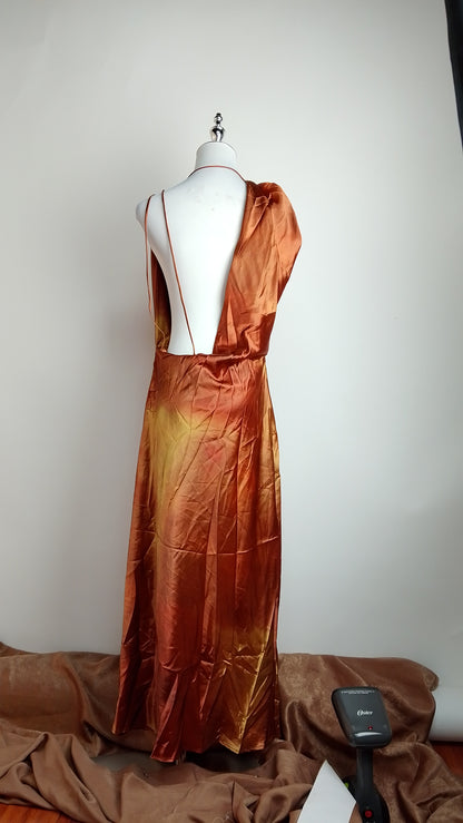 Vestido Satinado Cobre / ANU07