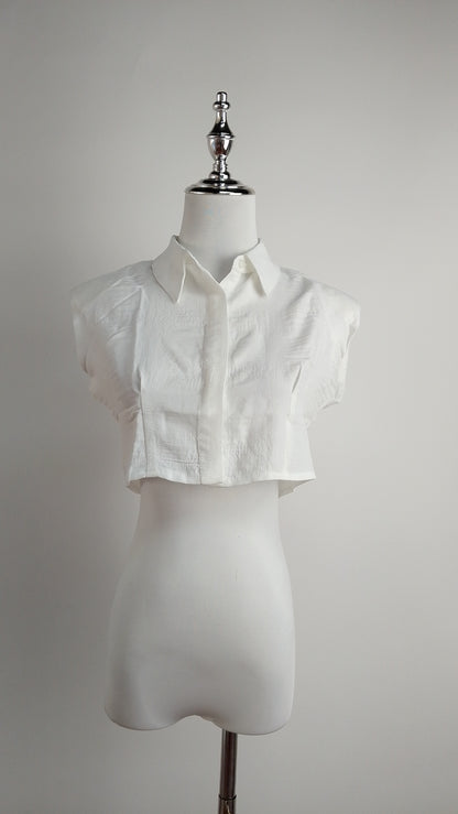 Blusa corta blanca urbana / ANB39