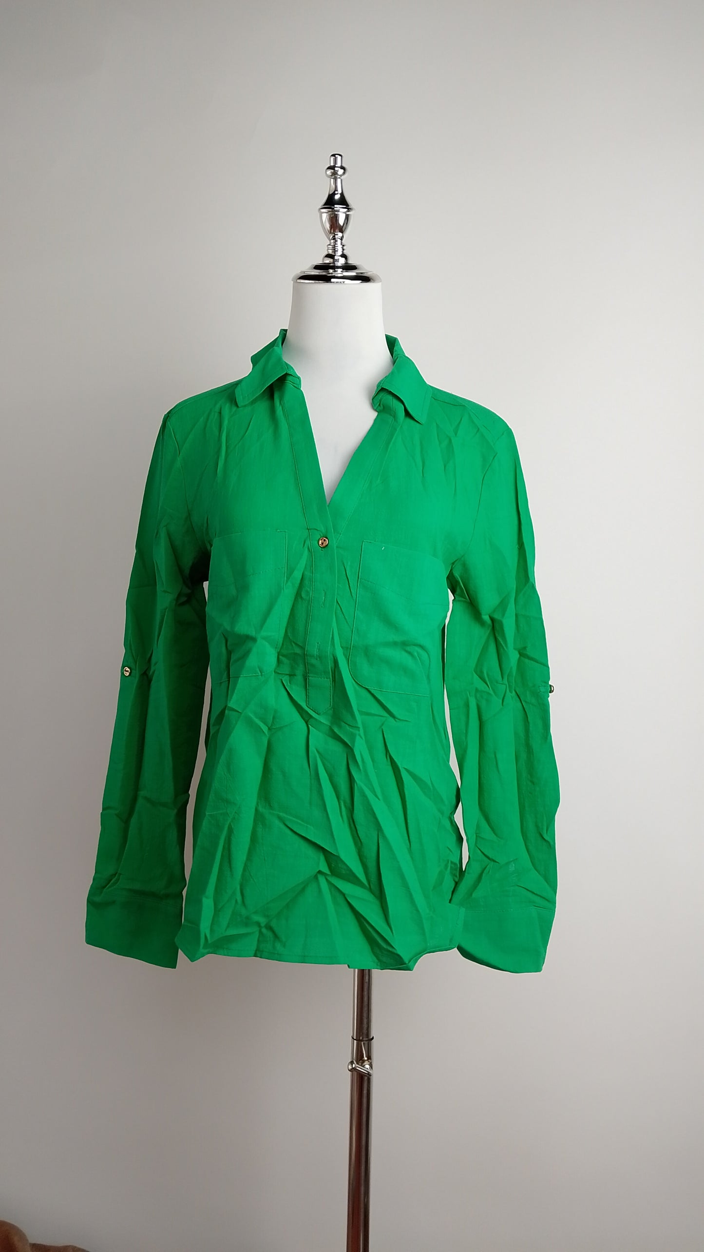 Blusa verde elegante clásica / ANB37