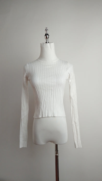 Blusa blanca cuello alto / ANB31