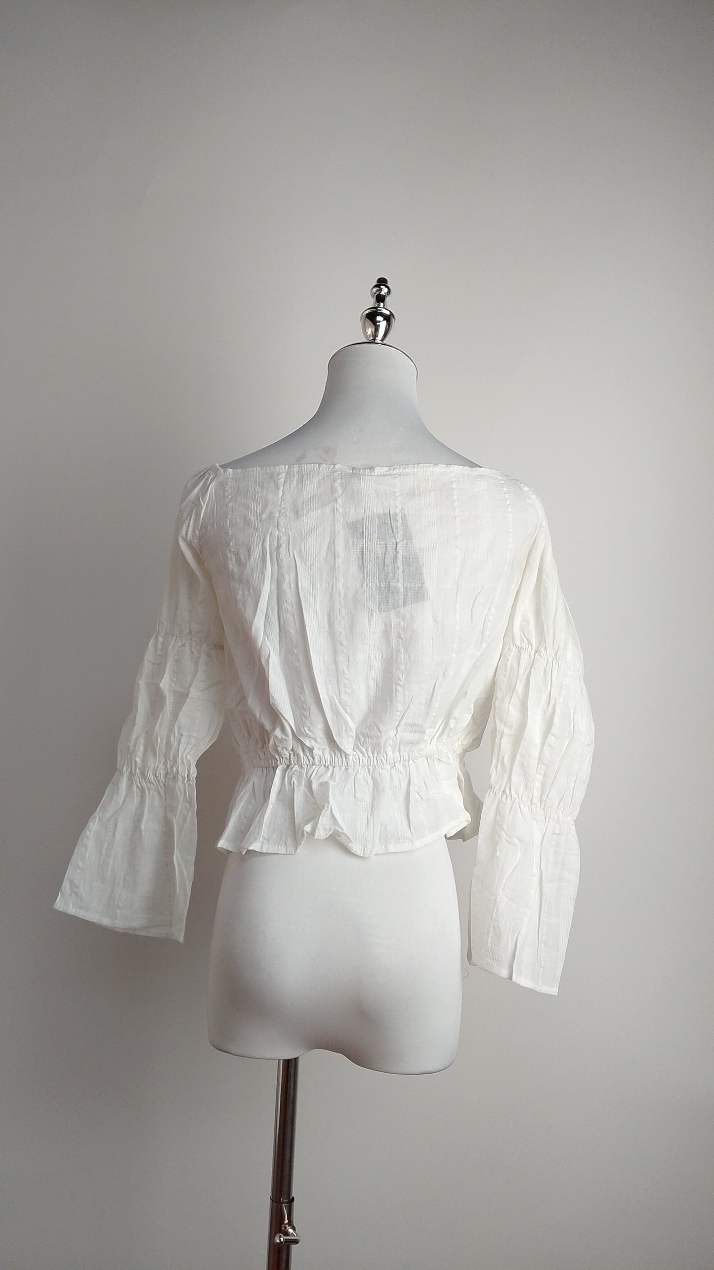 Blusa blanca peplum femenina / ANB36