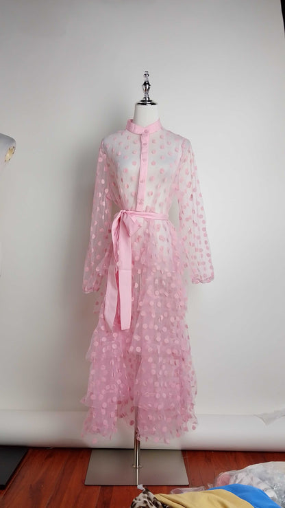 Vestido rosa peluche / AO192