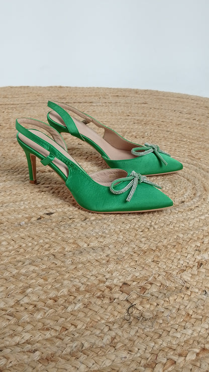 Tacones Verdes de Tiras / Z260122