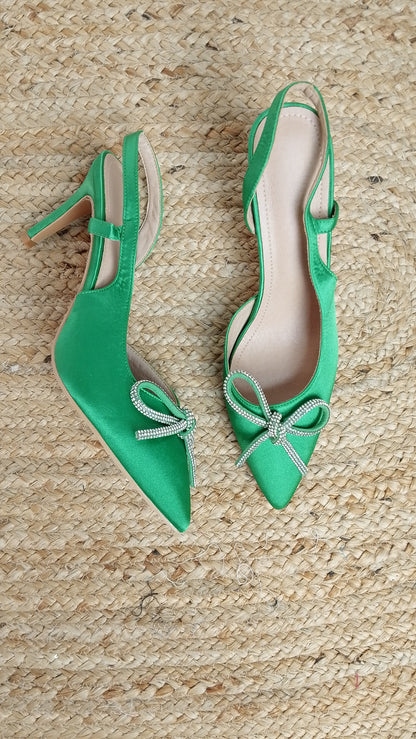 Tacones Verdes de Tiras / Z260122