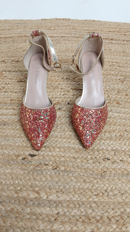Tacones Rosados Brillantes / Z260133