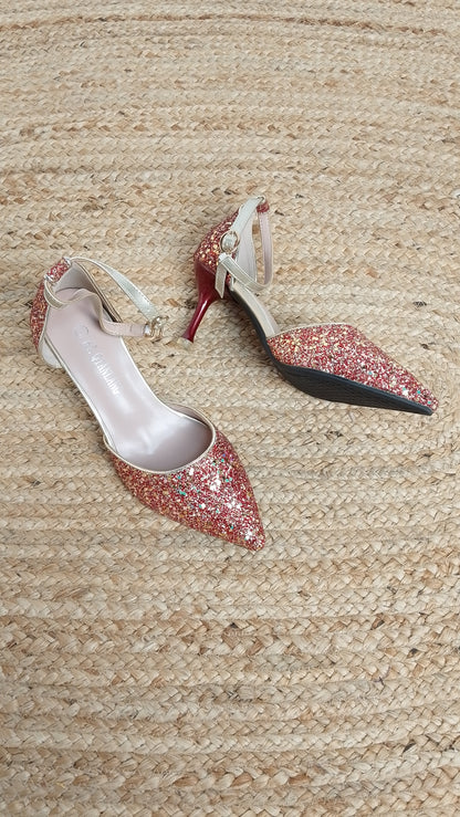 Tacones Rosados Brillantes / Z260133